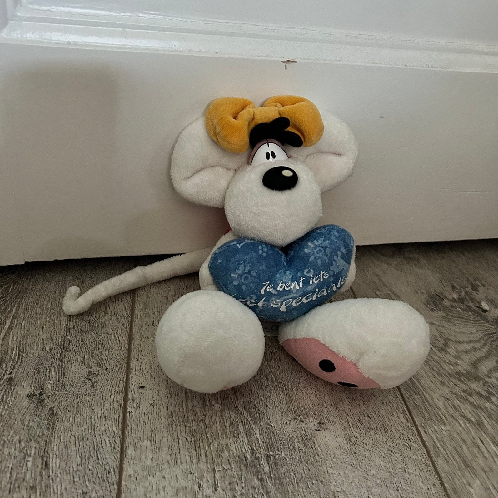 Vintage DEPESCHE Diddlina Knuffel met Hart, Ophalen of Verzenden, Diddlina, Gebruikt, Knuffel