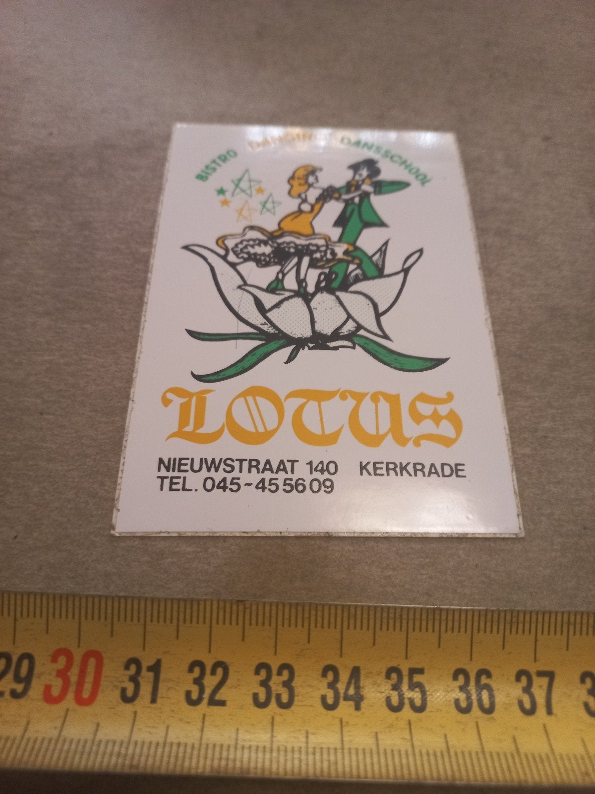 Vintage Lotus Bistro Dansschool Kerkrade, Verzamelen, Ophalen of Verzenden, Gebruikt