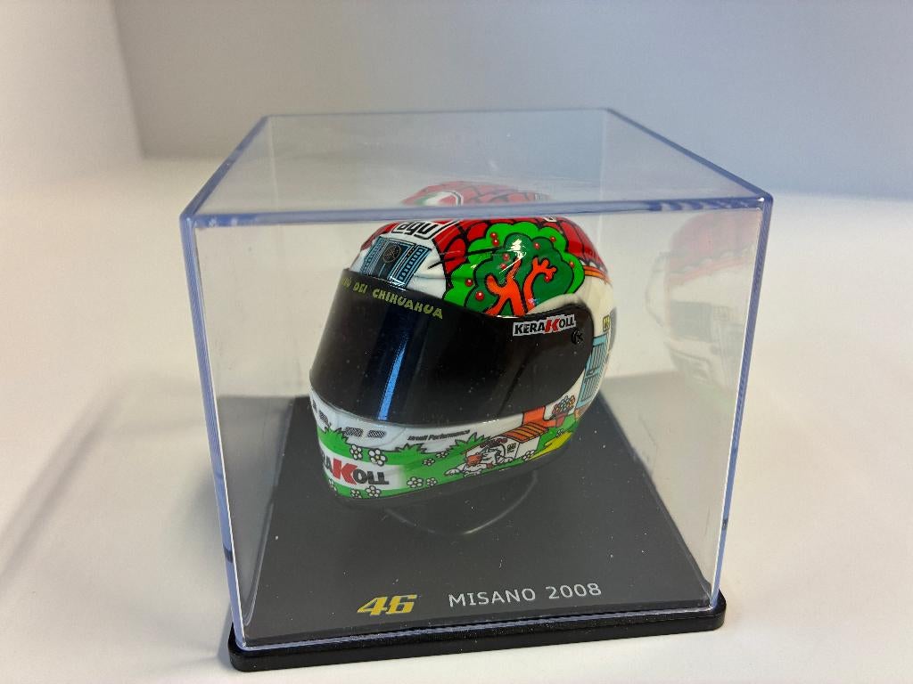 69776: Helm - MotoGP - Valentino Rossi - Misano 2008 - 1:5, Overige typen, Zo goed als nieuw, Bachsatztstr. 54 D 72131 Ofterdingen, Germany