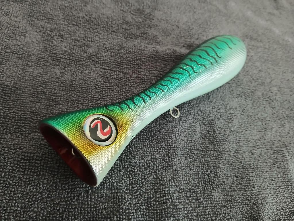 River2Sea Dumbell Popper 200	 Green Mackerel - Big game lure, Ophalen of Verzenden, Zo goed als nieuw, Overige typen