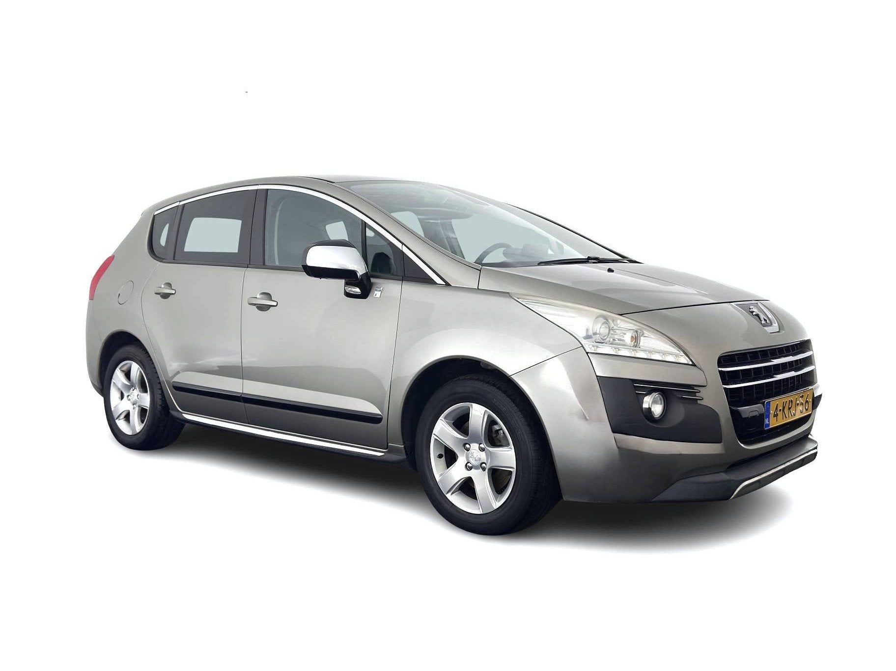 Peugeot 3008 2.0 HDiF HYbrid4 Aut *NAVI-FULLMAP | LEATHER |, Auto's, Automaat, Euro 5, Gebruikt, Zwart