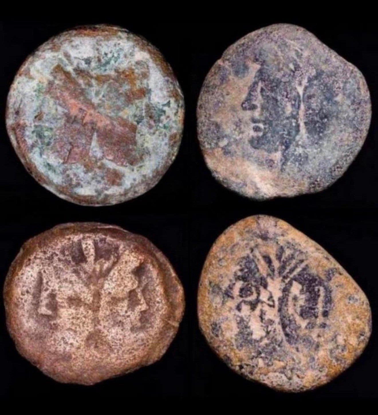 Romeinse coins 4x Janus As Munten 206-194 BC + certificaat, Ophalen of Verzenden