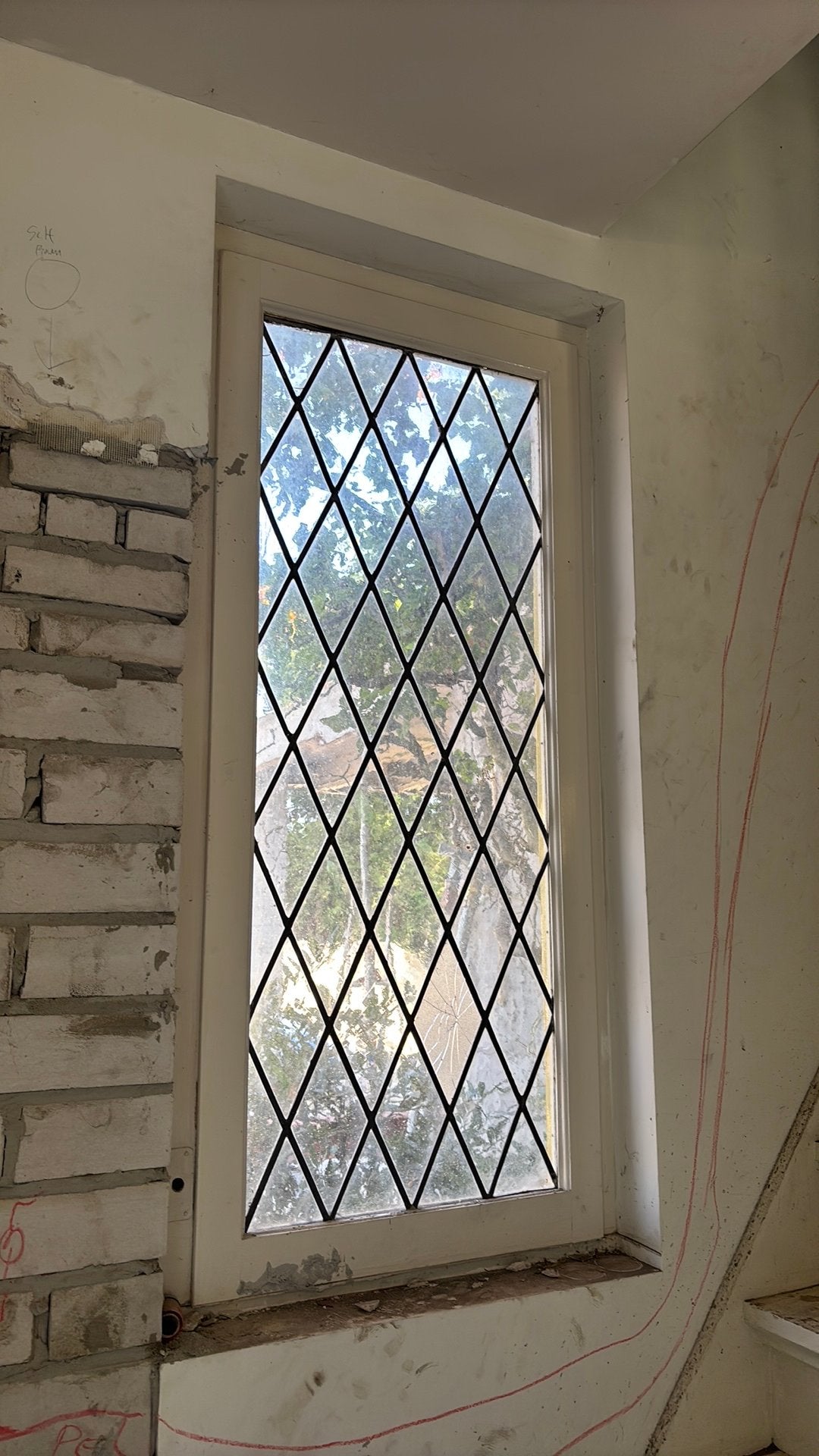 Glas in lood, Doe-het-zelf en Verbouw, Glas en Ramen, Ophalen, Glas in lood, 160 cm of meer, Zo goed als nieuw