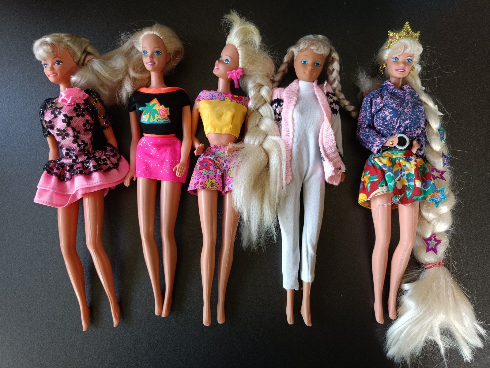 Set van 5 Barbiepoppen van Mattel