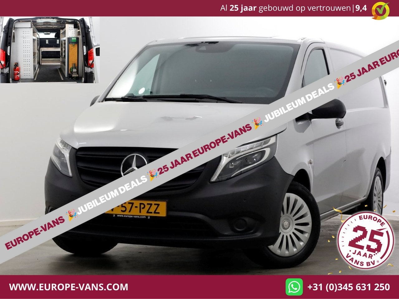 Mercedes-Benz Vito 114 CDI Lang 9G Automaat LED/Inrichting/N, Auto's, Automaat, Gebruikt, Euro 6, 4 cilinders
