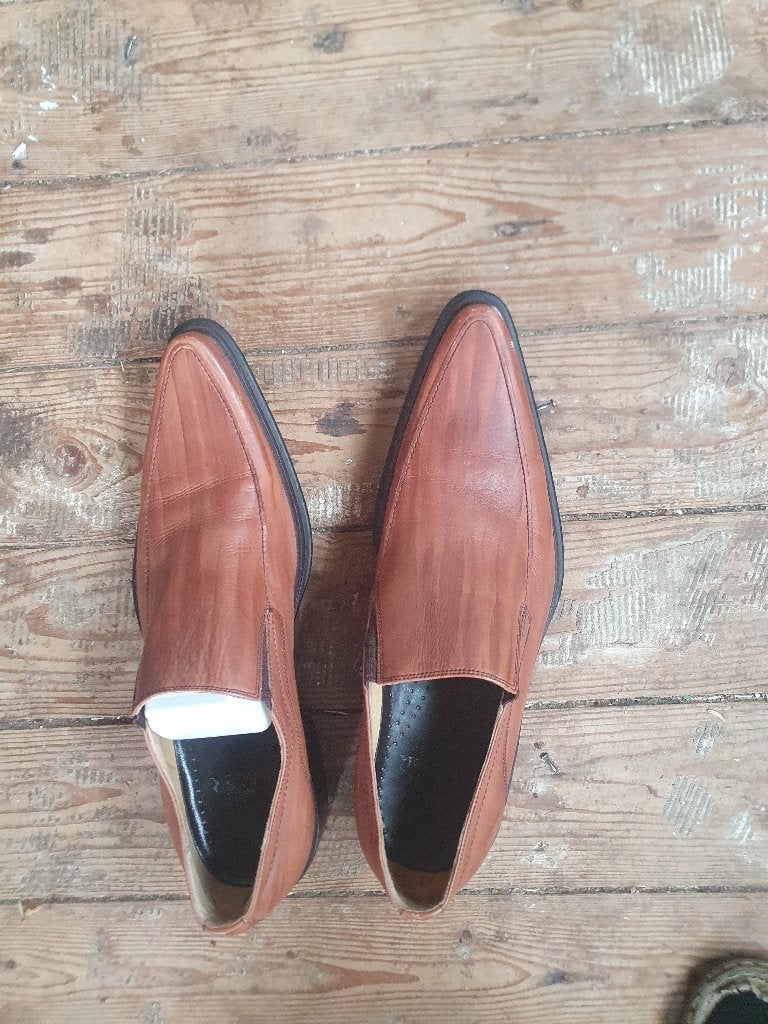 Retro schoenen LOTTER Italië leer Drieneuz, Bruin, Overige typen, Ophalen of Verzenden, Zo goed als nieuw