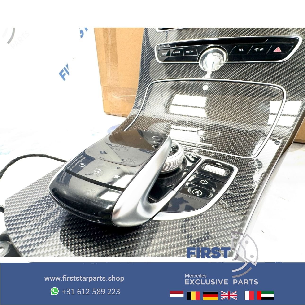 W205 W253 C63 GLC63 AMG CARBON MIDDENCONSOLE C63s GLC63s ori, Gebruikt, -, Ophalen of Verzenden, -