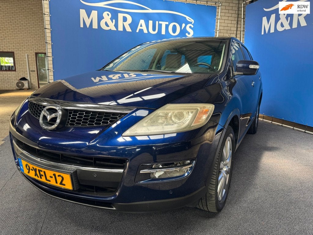 Mazda CX-9 3.7 GT-L Automaat, nieuwe apk, Auto's, Automaat, Stoelverwarming, Gebruikt, Blauw