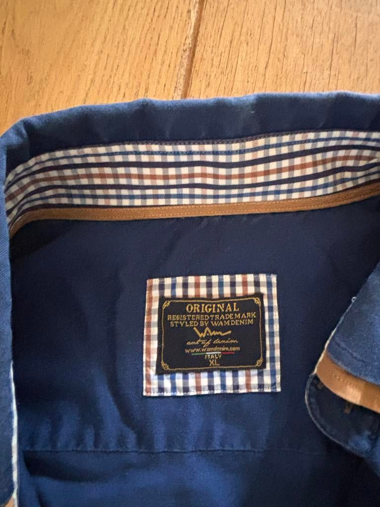 Heren overhemd WAM Denim - Blauw - Maat XL, Ophalen of Verzenden, Zo goed als nieuw