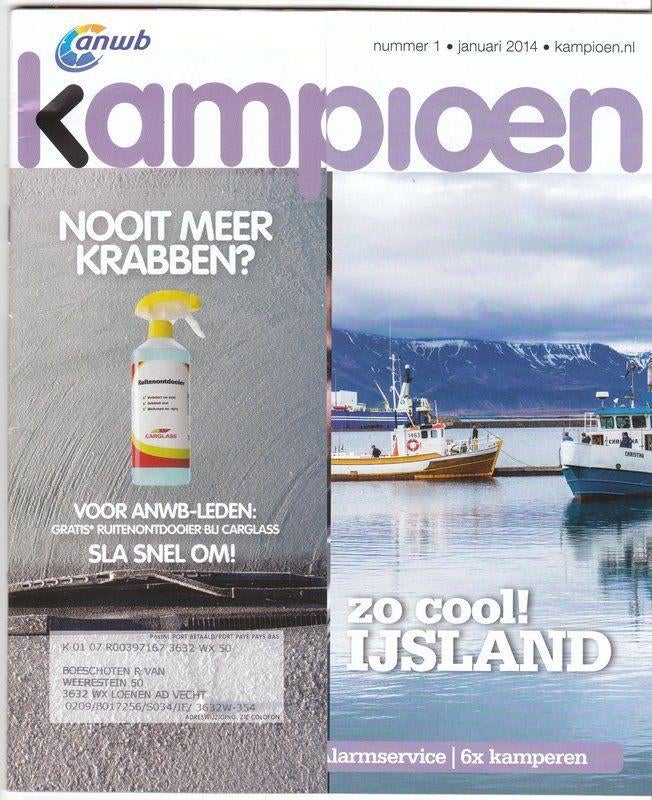 ANWB Kampioen 01-2014 [3020]  [BoOvTi], Ophalen of Verzenden, Zo goed als nieuw, Overige typen