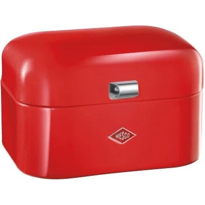 Rode Wesco broodtrommel mini grandy rood metalen brooddoos, Ophalen of Verzenden, Zo goed als nieuw