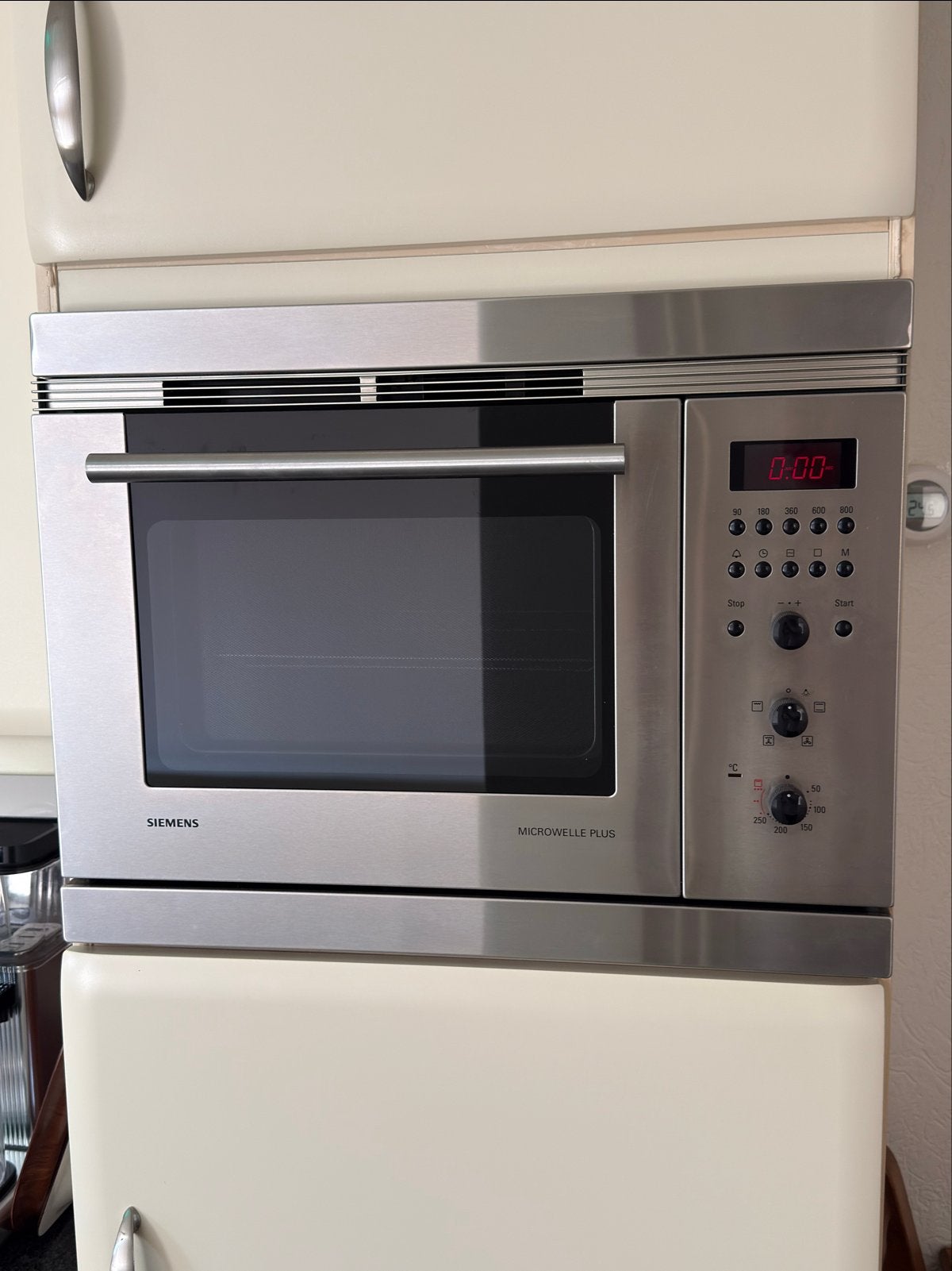 Siemens Combimagnetron - Inbouw - RVS, Ophalen, Combimagnetron, Gebruikt, 60 cm of meer