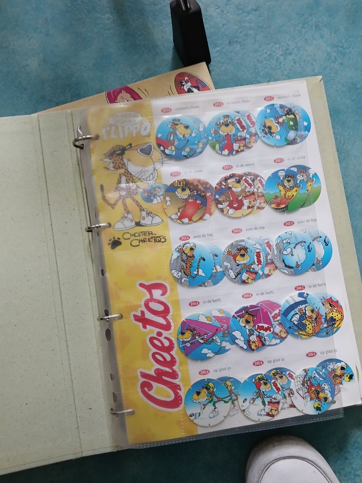 Flippo's Map 2 met Chester Cheetos Flippo's, Verzamelen, Ophalen, Chester Cheetos, Map, Album of Poster, Met verzamelmap(pen)