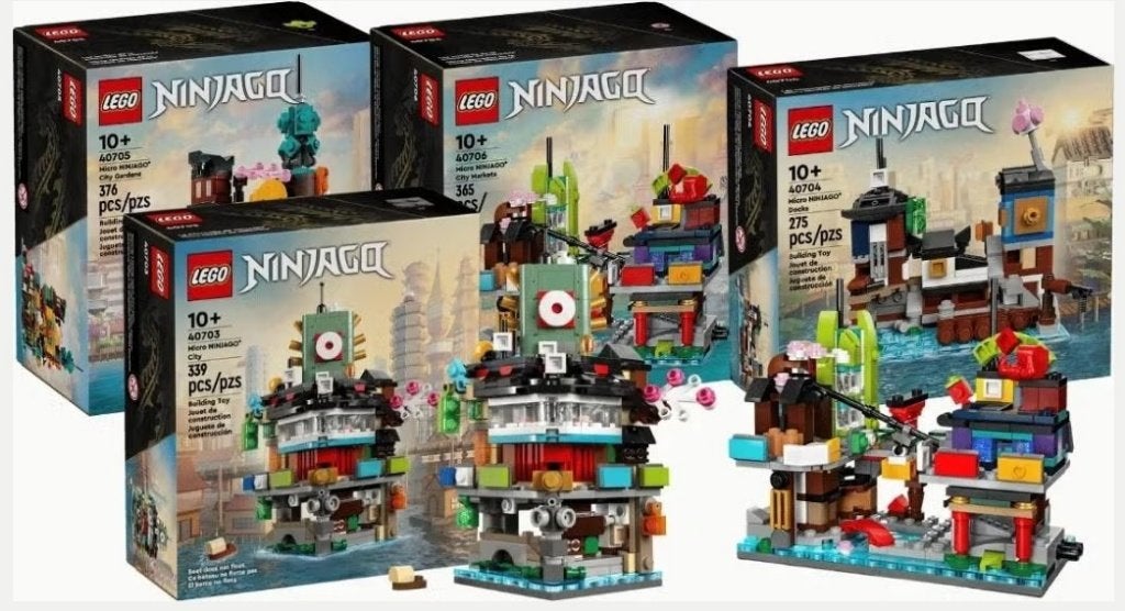 LEGO Ninjago 40703, 40704, 40705 en 40706 (Compleet), Lego, Nieuw, Ophalen of Verzenden, Compleet