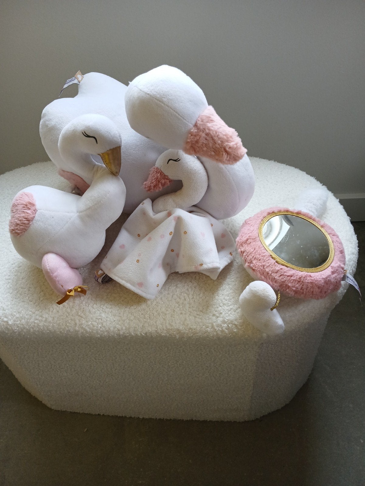 Zwanen knuffelset Prenetal, Kinderen en Baby's, Ophalen, Zo goed als nieuw