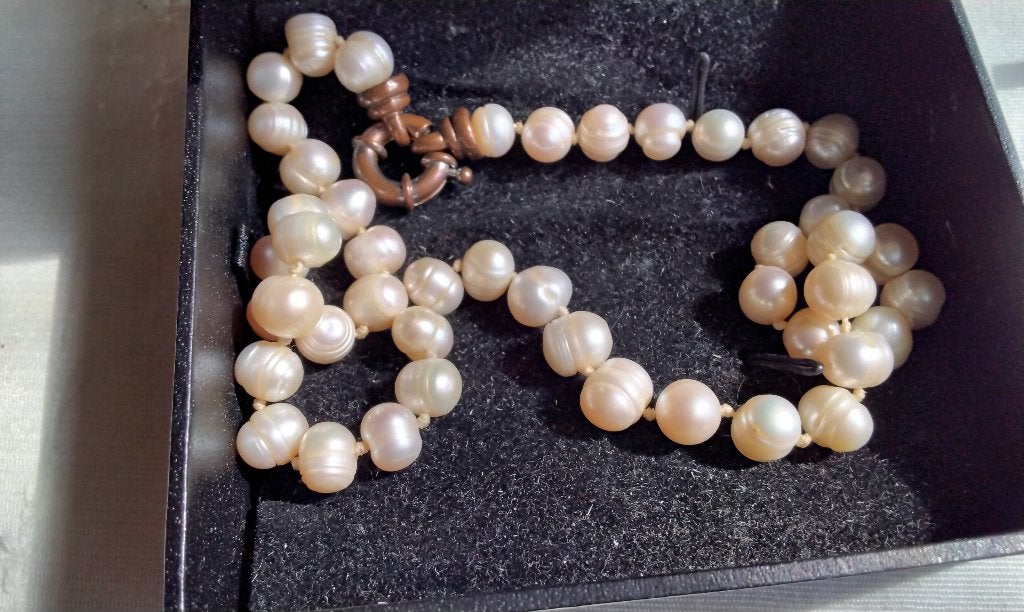 Prachtige Parel Ketting Barok Parels Genuine Pearls, Ophalen of Verzenden, Zo goed als nieuw, Wit, Steen of Mineraal