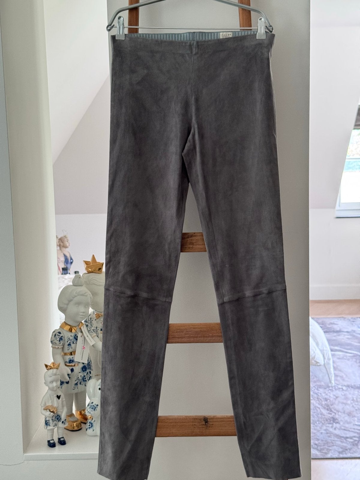 Pauw Amsterdam Leren Legging - Maat 38/40 (M), Kleding | Dames, Maat 38/40 (M), Verzenden, Nieuw, Grijs