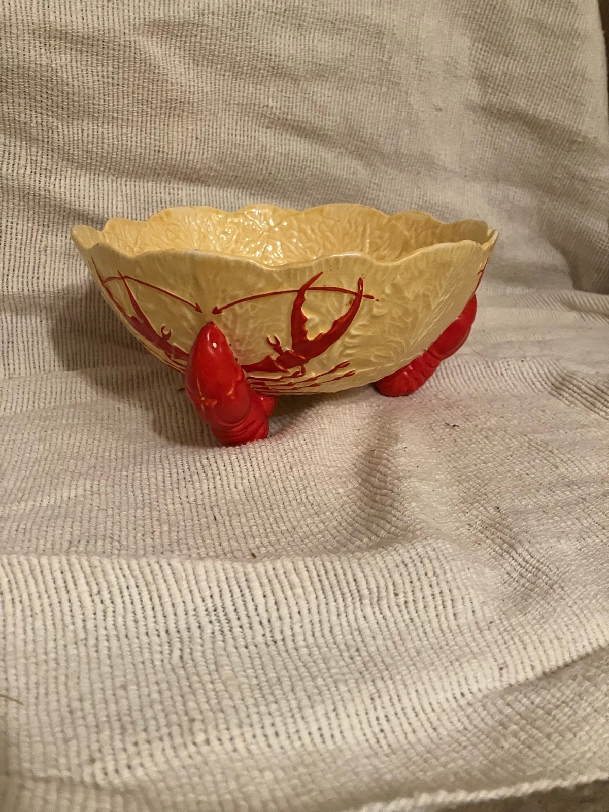 Vintage Fielding's Crown Devon saladekom, 22 cm kreeft, Antiek en Kunst, Ophalen