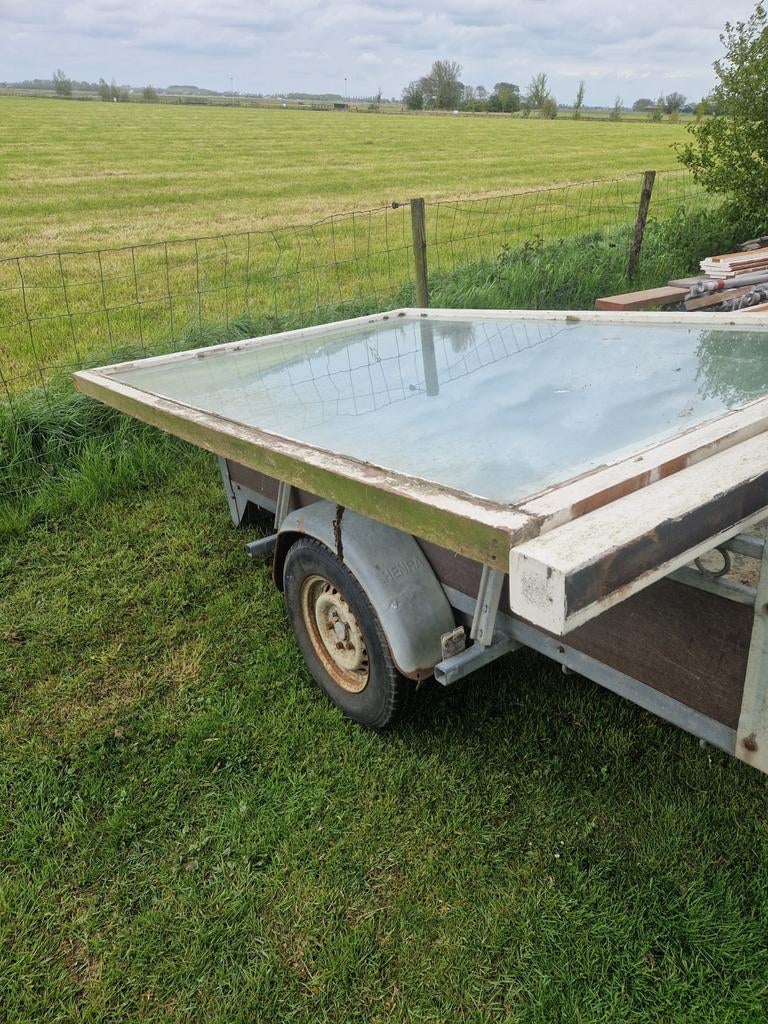 Windscherm glasplaat 2 stuks, Ophalen, Gebruikt, 80 tot 120 cm, Glasplaat