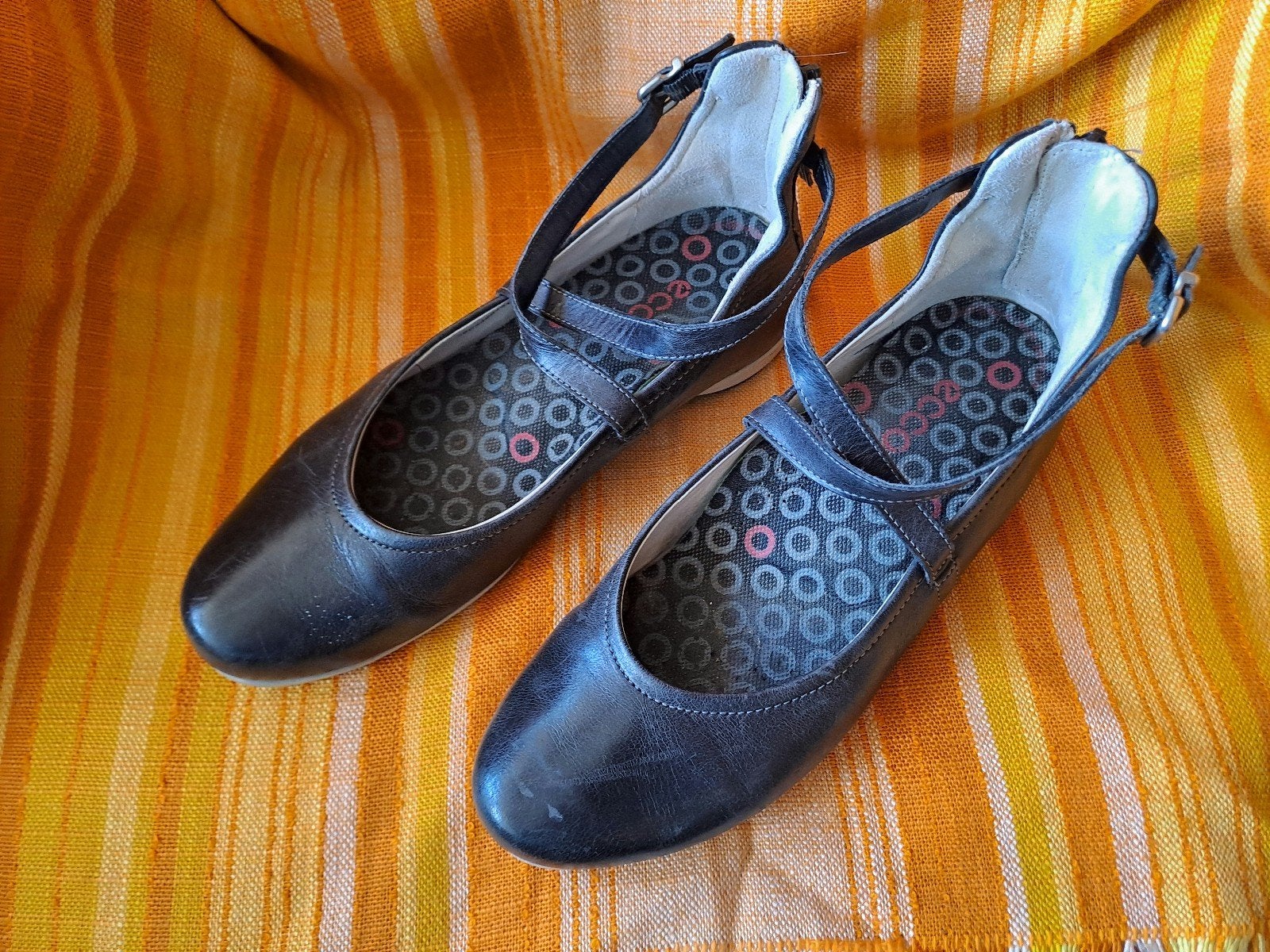 ECCO Ballerina's met enkelbandje - Zwart, Zwart, ECCO, Gedragen, Ballerina's