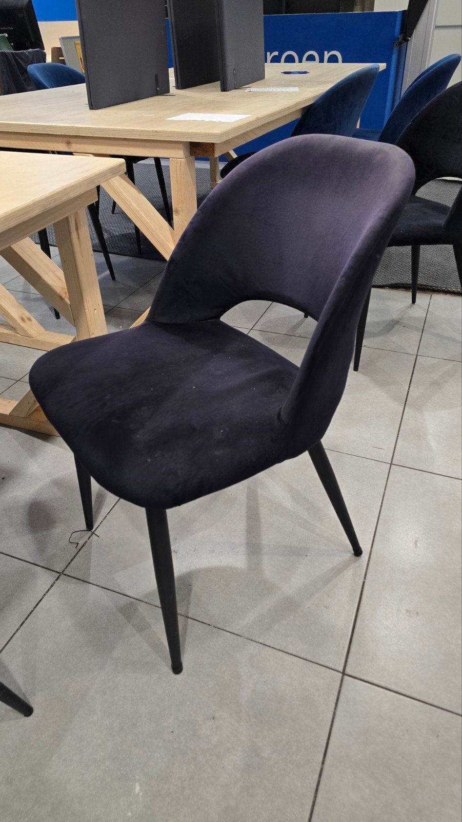 14x horeca eetkamerstoelen velours - diverse kleuren, Ophalen, Gebruikt, Blauw, Stof