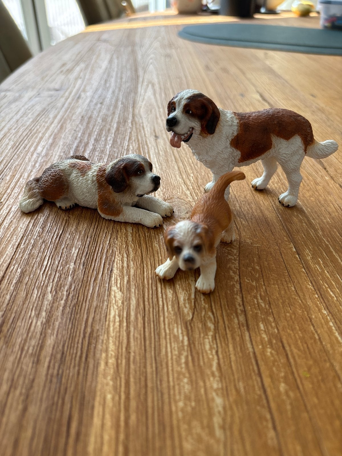 Set van 3 Sint Bernard hondenbeeldjes Schleich, Ophalen of Verzenden, Gebruikt