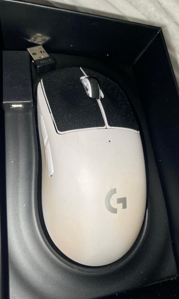 Logitech G Pro X Superlight Gaming Muis Wit, Rechtshandig, Muis, Gebruikt, Gaming muis