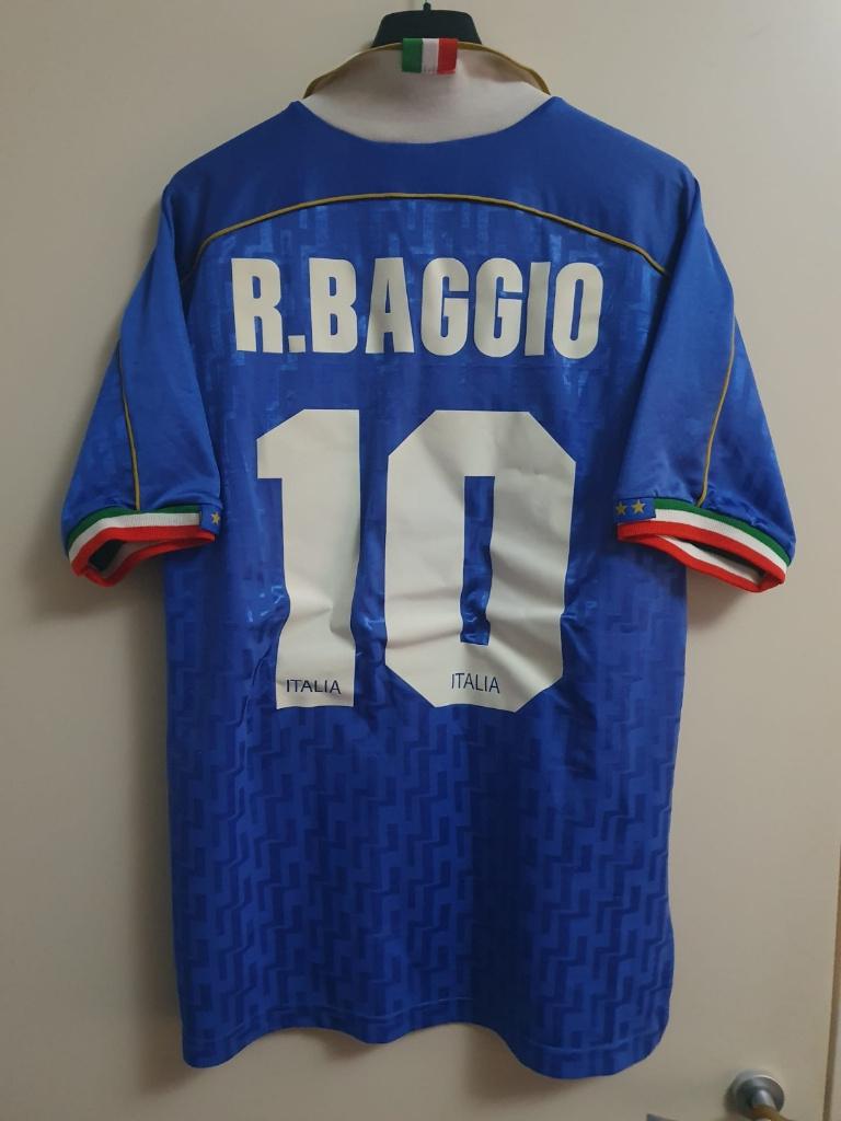 Voetbal shirt Italië 1994 Roberto Baggio maat L top conditie, Verzenden, Zo goed als nieuw, Buitenlandse clubs, Shirt