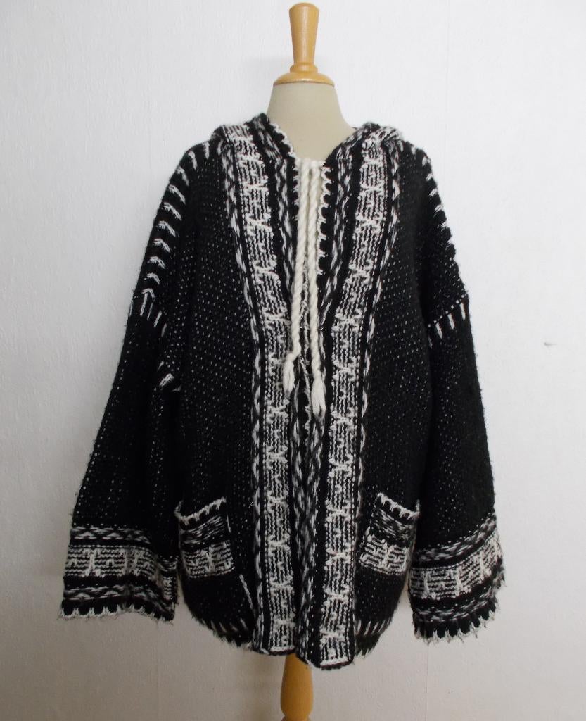 Folklore zacht/soepel Inca/Andes vest met capuchon! XXL, Verzenden, Zo goed als nieuw, Maat 46/48 (XL) of groter, Zwart