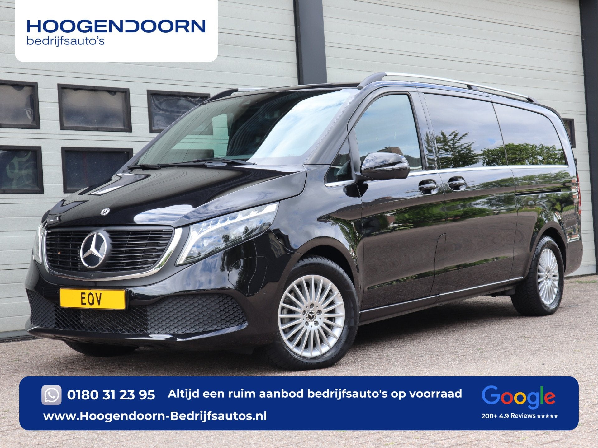 Mercedes-Benz EQV 300 90kWh L3 Extra lang - 8 Persoons - ACC, Auto's, Gebruikt, 8 stoelen, Zwart, 204 pk