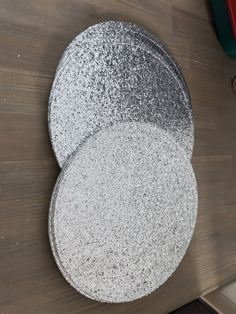 Zilveren placemats 6 Stuks 33 Cm Nieuw, Ophalen of Verzenden, Nieuw, Bord