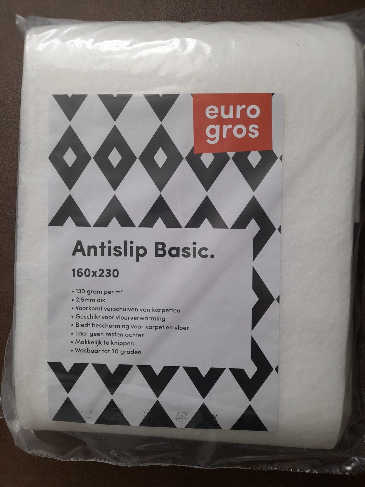 Antislip Basic Ondertapijt 160x230 cm, Wit, 150 tot 200 cm, Ophalen of Verzenden, Basic