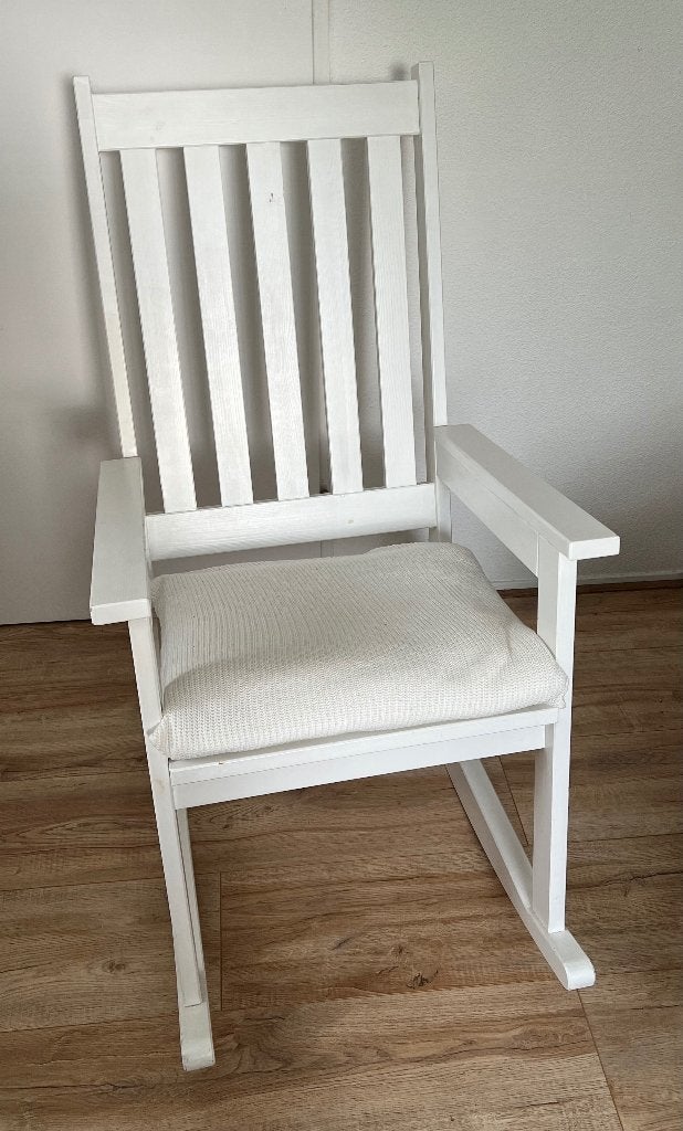 Luxe houten schommelstoel, Ophalen