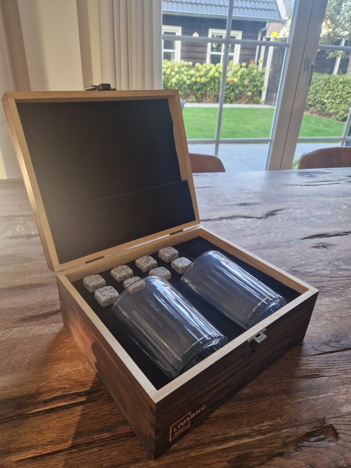 Whisky set - houten box - Nieuw, Verzamelen, Glas en Borrelglaasjes, Ophalen of Verzenden, Nieuw, Borrel- of Shotglas