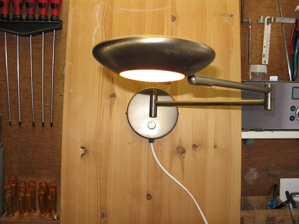 wand / leeslamp, Ophalen, Halogeen, Gebruikt, Inclusief lichtbron