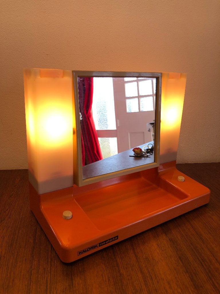 Vintage make up spiegel met licht, vintage design, Ophalen of Verzenden, Persoonlijke verzorging