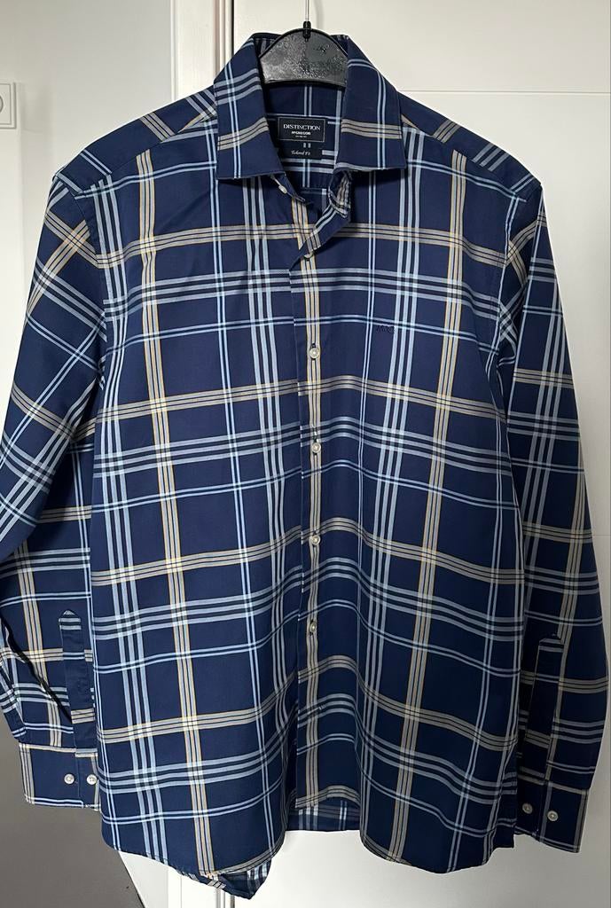 DISTINCTION McGregor Geruit Overhemd - Maat L, Kleding | Heren, Zo goed als nieuw, Halswijdte 41/42 (L), Verzenden, McGregor