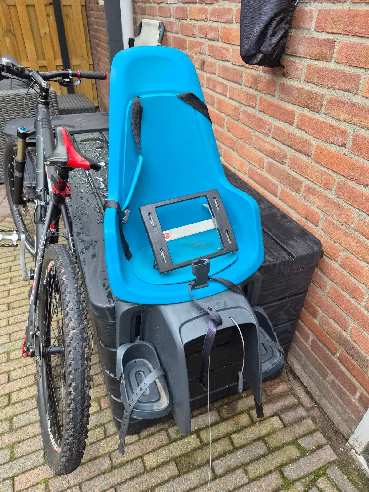 Bobike fietsstoeltje achter met adapter, Achterzitje, Bobike, Ophalen, 15 t/m 25 kg
