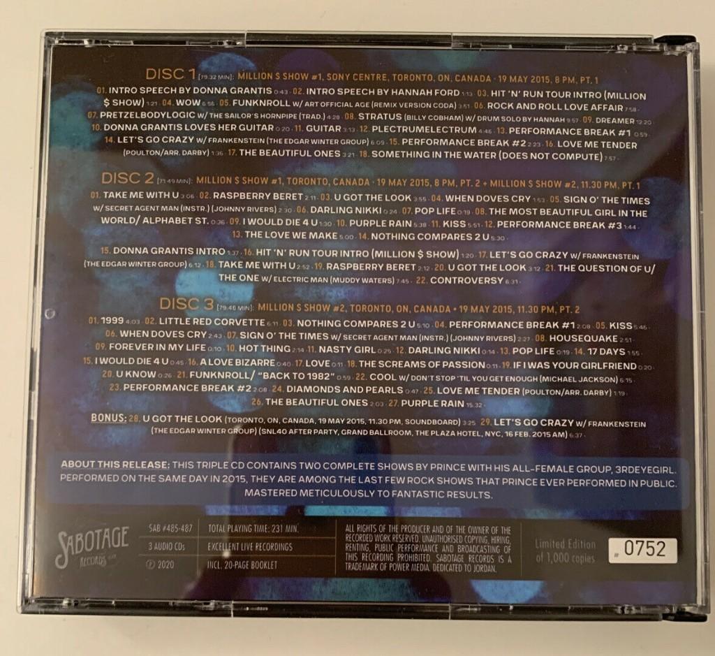 PRINCE - MILLION $ SHOW 3CD, Verzenden, 2010 - 2019, Nieuw in verpakking