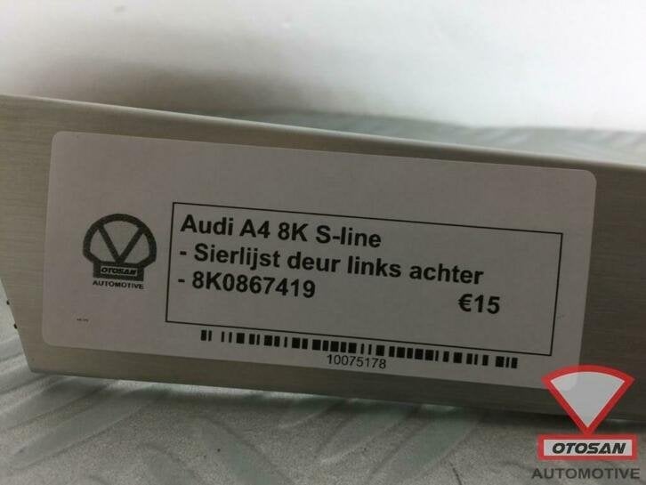 audi a4 8k s line sierlijst deur links achter 8k0867419, Gebruikt, AUDI AG, Auto-Union-Strasse 1
85045  Ingolstadt, DE, Kundenbetreuung@audi.de