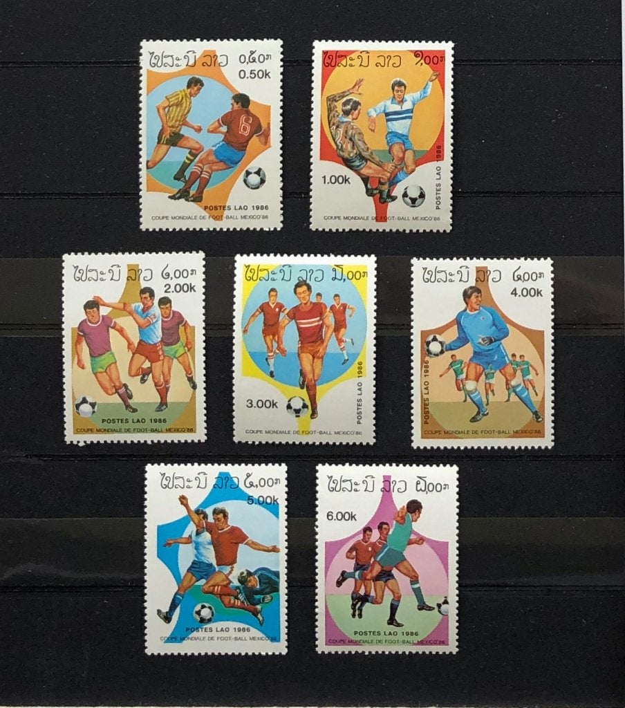 Laos Postfris 1986 WK Voetbal Mexico 86, Ophalen of Verzenden, Postfris, Sport