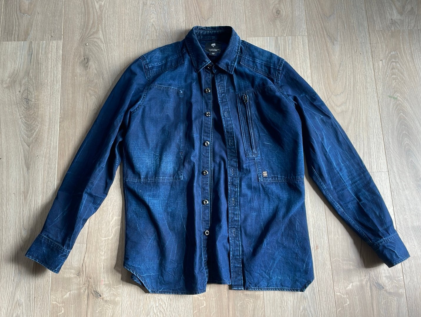 G-Star overhemd maat M, Ophalen of Verzenden, Gedragen, Blauw