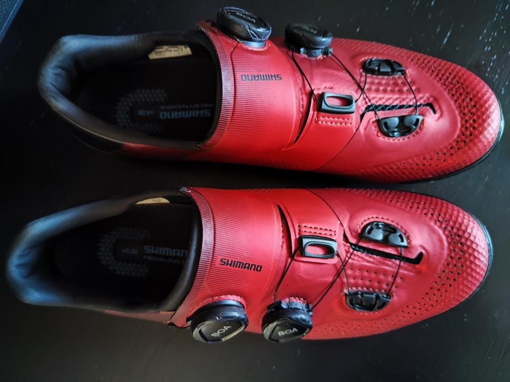 MTB fietsschoenen.Shimano fietsschoenen XC703 maat 43 - Rood, Heren, Schoenen, Overige maten, Ophalen of Verzenden