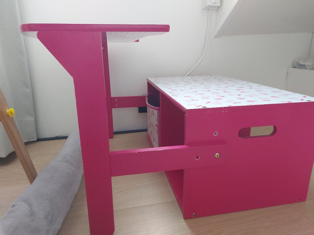 Mini mouse bakje en tafel 2 in 1, Ophalen, Zo goed als nieuw, Tafel(s) en Stoel(en)