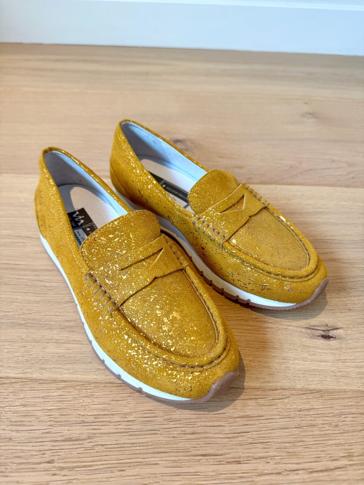ViaVai leren loafers/instappers - Ongedragen!, Instappers, Geel, Nieuw, Ophalen of Verzenden