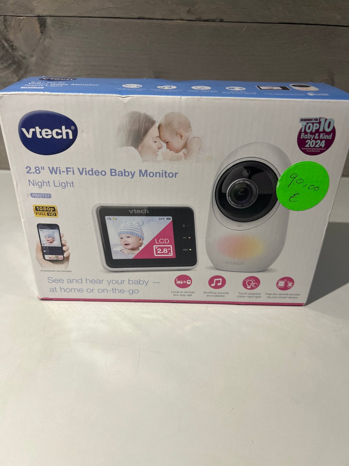 VTech 2.8" Wi-Fi Video Baby Monitor Night Light HM2751, N, Camera, N, Nieuw