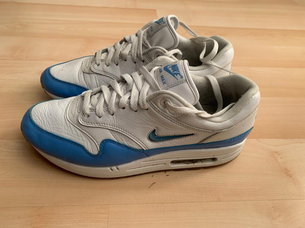 Nike air max 1 jewel maat 44, Wit, Ophalen of Verzenden, Sneakers of Gympen, Gedragen