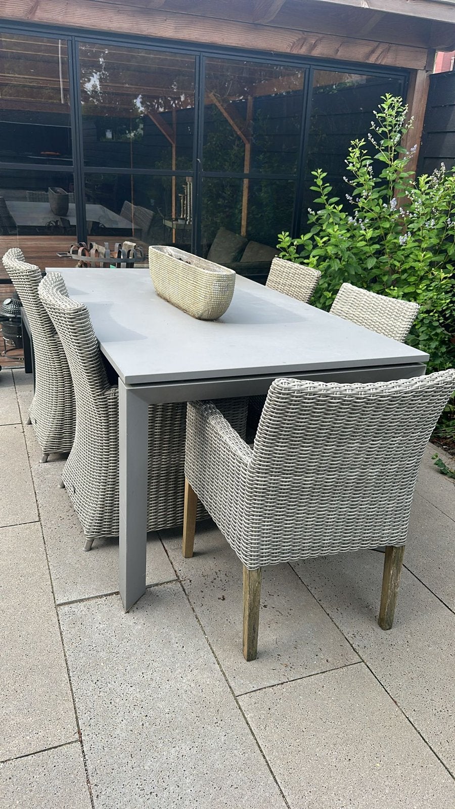 Bellagio tuintafel - 1.80m x 78cm x 1.00cm - Zo goed als nie, Ophalen of Verzenden, Zo goed als nieuw, Rechthoekig, Metaal