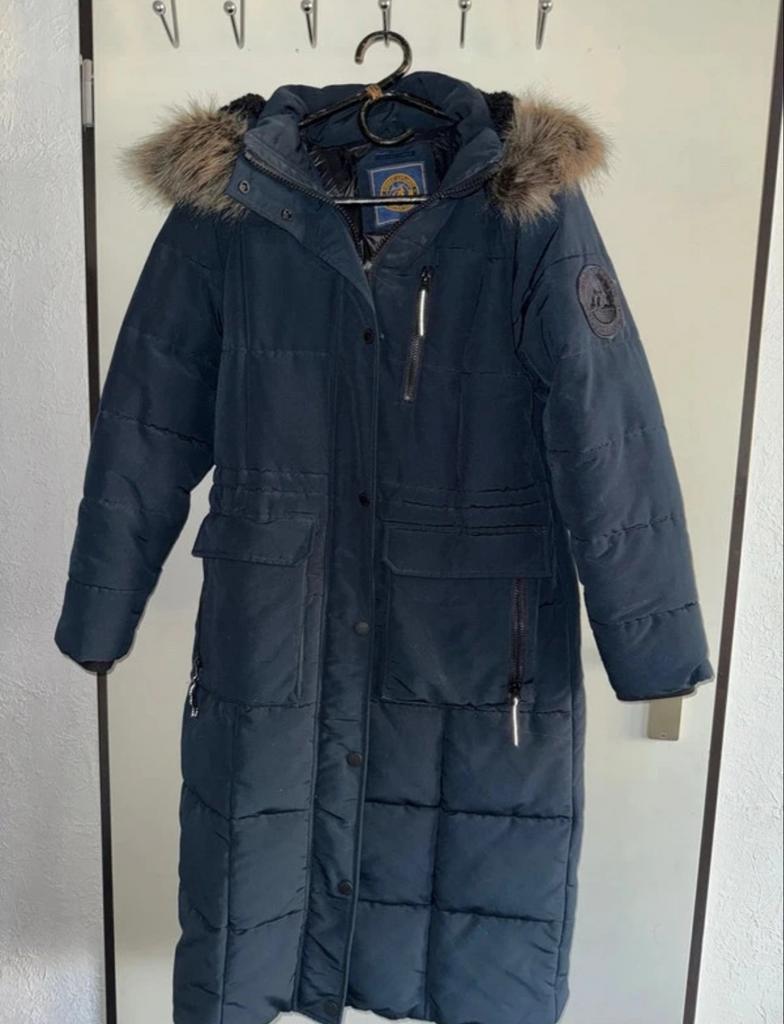 Superdry dames jas maat 42, Kleding | Dames, Jassen | Winter, Ophalen of Verzenden, Zo goed als nieuw, Maat 42/44 (L), Blauw