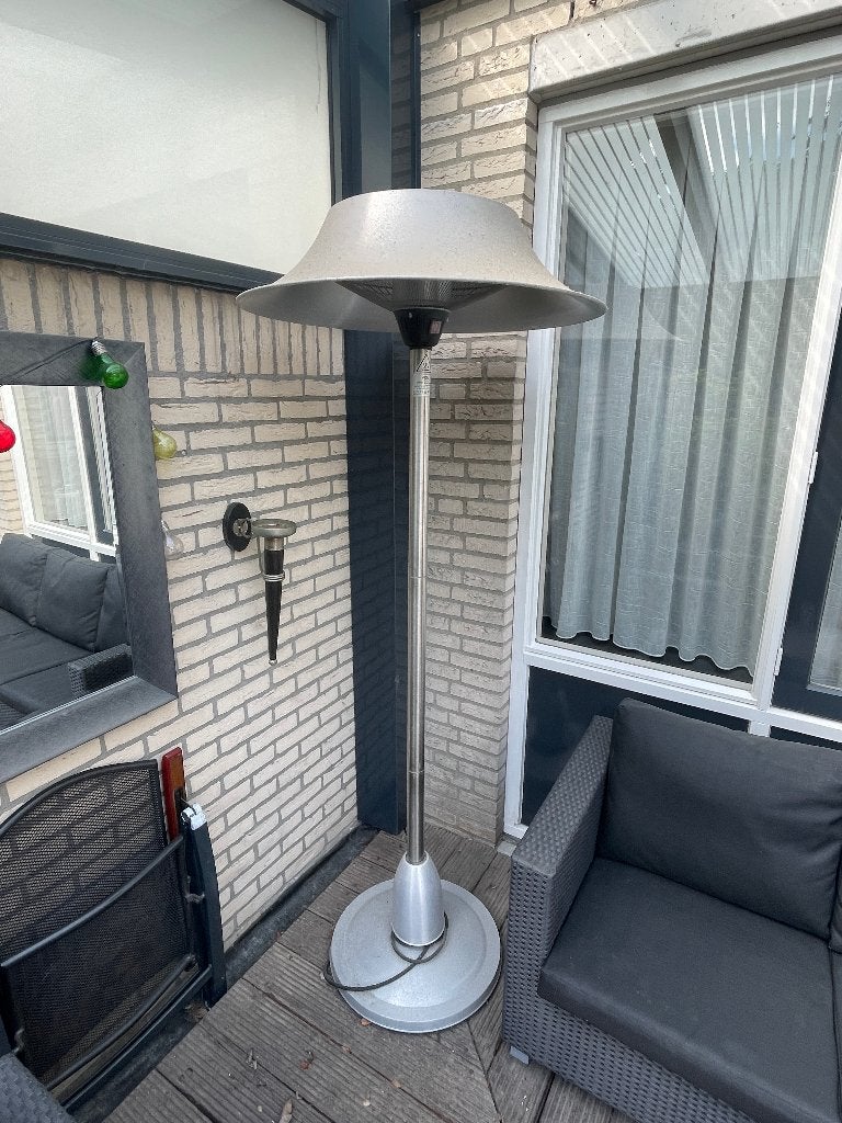 RVS Terrasverwarmer YO-670, instelbaar tot max. 3000W, Ophalen, Zo goed als nieuw, Elektrisch, Vloer